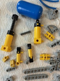 Lego Technic Supplemental Pneumatic Pack Set 5218 Cut Hoses Pumps Work