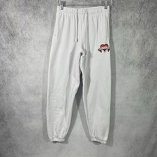 Playboy By Pacsun Sweatpants Womens Size XS White Drawstring Elastic Waist