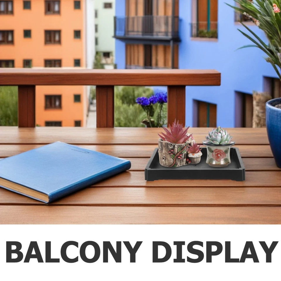 5pcs Bonsai Pot Plate: Rectangular Plant Saucer - Resin Flower Pot Dish - - Image 3 of 4