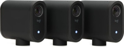 LOGITECH MEVO START ALL-IN-ONE WIRELESS LIVESTREAMING CAMERA (3-PACK) - BLACK