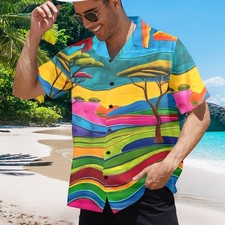 Hawaiian Shirt colorful summer beachwear
