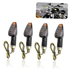 4PCS Motorcycle Turn Signals - 14LED 12V Bright Amber Lamp Motorcycle Blinkers