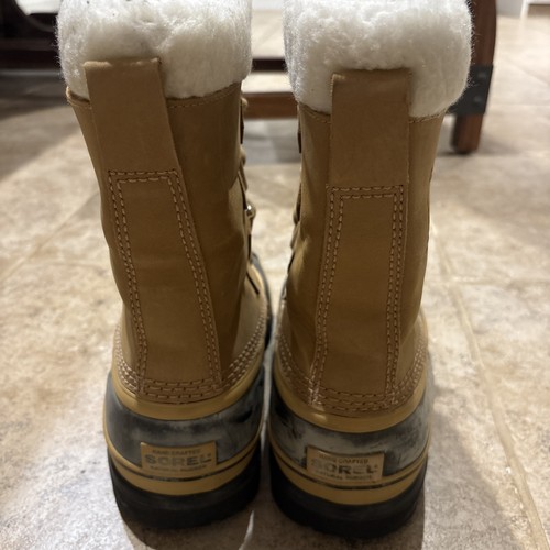 Sorel Women's Leather Waterproof Caribou Winter Boots Size 8 - Picture 4 of 11