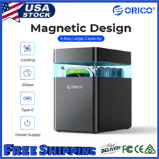 ORICO Type C 5 Bay Hard Drive Enclosure, 3.5" SATA HDD Docking Station