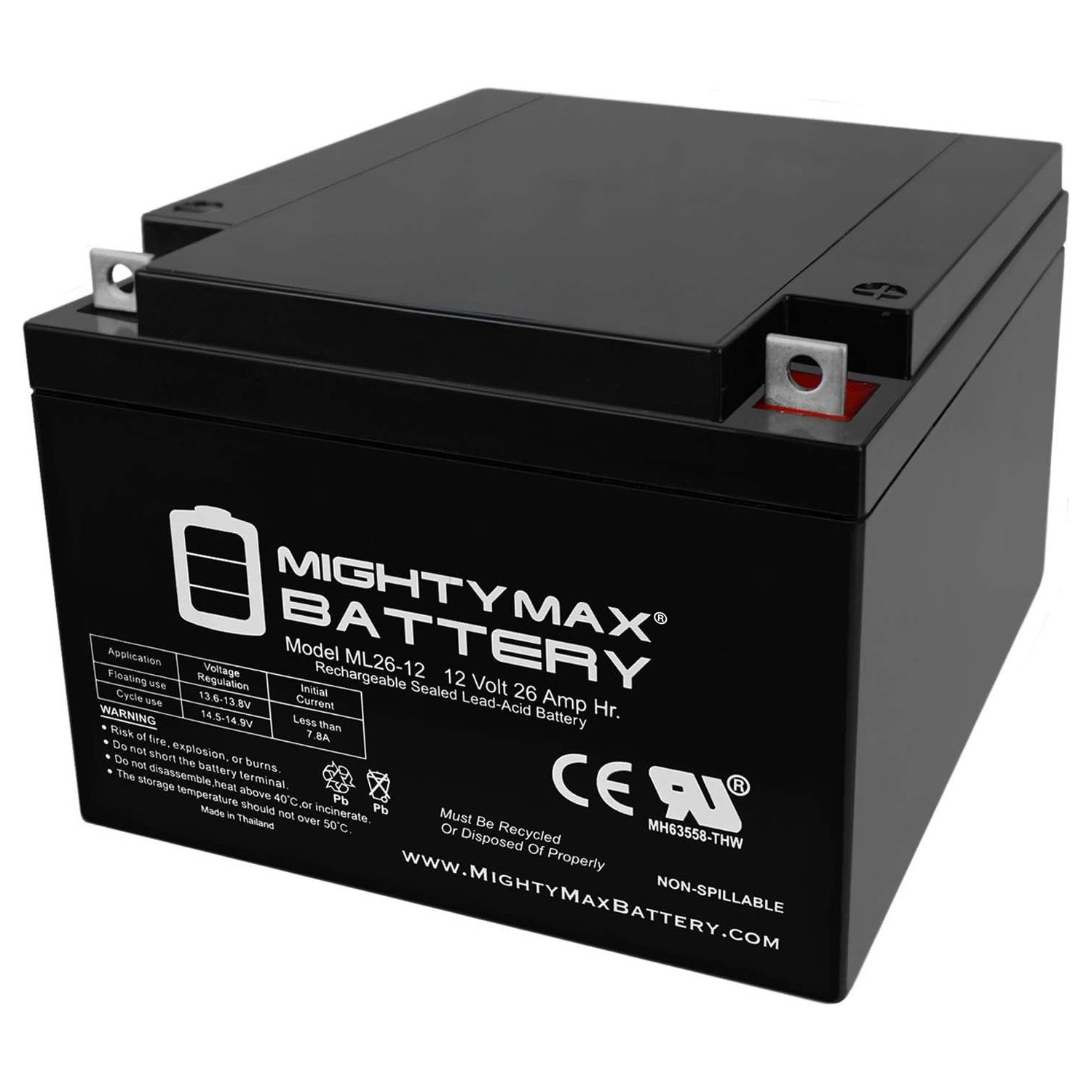 Mighty Max 12V 26AH Battery Replacement for Odyssey PC925