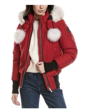 Women’s Red Moose Knuckle Red Original Debbie Bomber Coat Size Small
