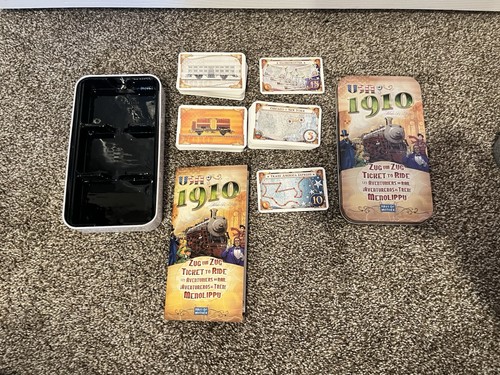 USA 1910 Zug Um Zug Ticket to Ride Expansion Pack And Collectors Tin EUC - Picture 4 of 4