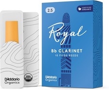 Bb Clarinet Reeds Strength 2.5 10 Pack Filed Cut Easy Response Musical Instrumen