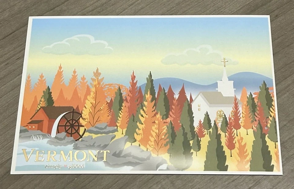 NEW Simply Gilded Passport Series Vermont 15 mm washi tape roll & postcard - Image 3 of 4