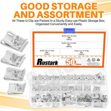 50Pcs M4 M5 M6 M8 Auto Car U-Clip U Nut Assortment Kit 304 Stainless Steel U ...