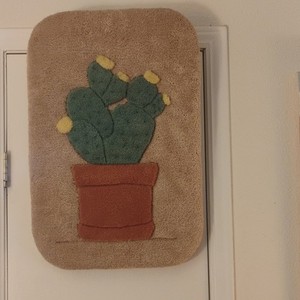 Handmade Cactus Design Beige Green Brown Yellow One Of A Kind Wall Hanging