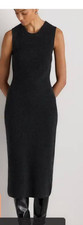 Quince Mongolian Cashmere Sleeveless  Sweater Dress Sz S Black Brand New! #18