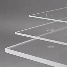 New Perspex Acrylic Sheet Cut To Size Clear Panel Laser Plastic Sheet 1mm 2mm