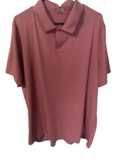 All in Motion Men  s Shirt Activewear Pink Polo Size XXL