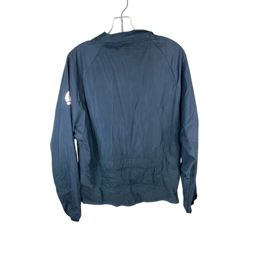 Bearded Goat Mens Large Jacket Black Pockets Full Zip Windbreaker image 2