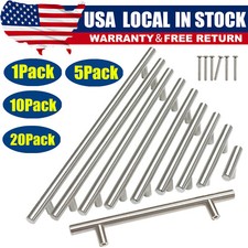 2"-16" Brushed Nickel Cabinet Pulls Stainless Steel Drawer T Bar Handles 1-20PK