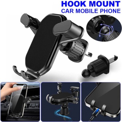 Hook Car Holder Mount Stand Bracket Air Vent Mobile Universal Phone Clip Cradle 