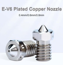 Plated Copper V6 Nozzles .4mm, .6mm, .8mm - E3D TriangleLab