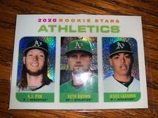2020 Topps Heritage Chrome White Refractor Puk Brown Luzardo 68/71 Oakland A's