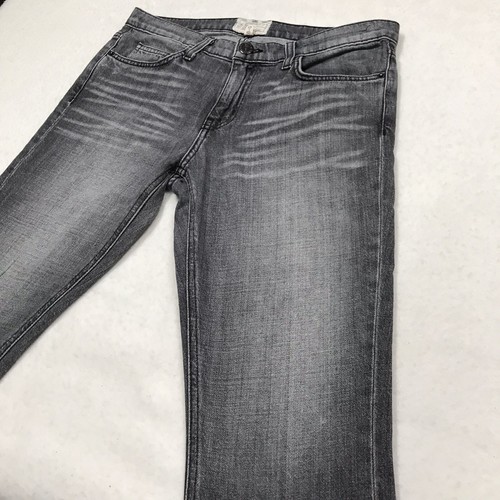 CURRENT ELLIOT Crop RelaxedJean Women 28 (36x26)Whisker Gray Denim Fray Cuff - Picture 5 of 19