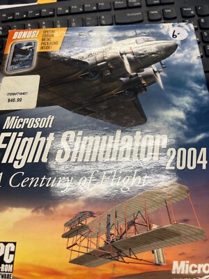 Microsoft Flight Simulator 2004:A Century of Flight (PC CD-ROM ) w/Manual 4-CD's