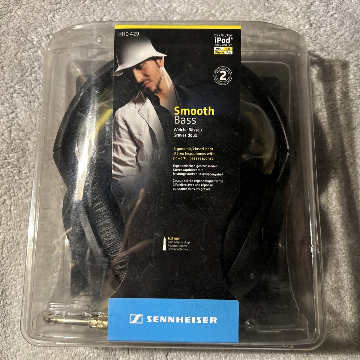 Sennheiser Smooth Base HD 429 Wired Headphones (New Sealed) UK