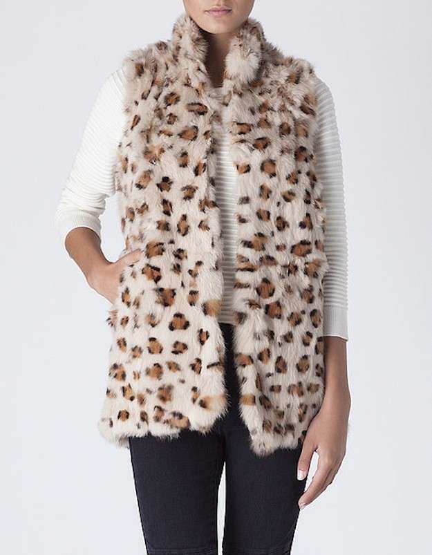 chaleco pelo animalprint talla M