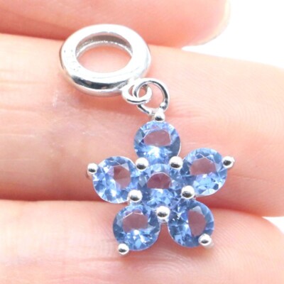 Kaufen Sie 3 erhalten Sie 1 gratis 925 MASSIVES STERLINGSILBER Anhänger Violett Tansanit Damen