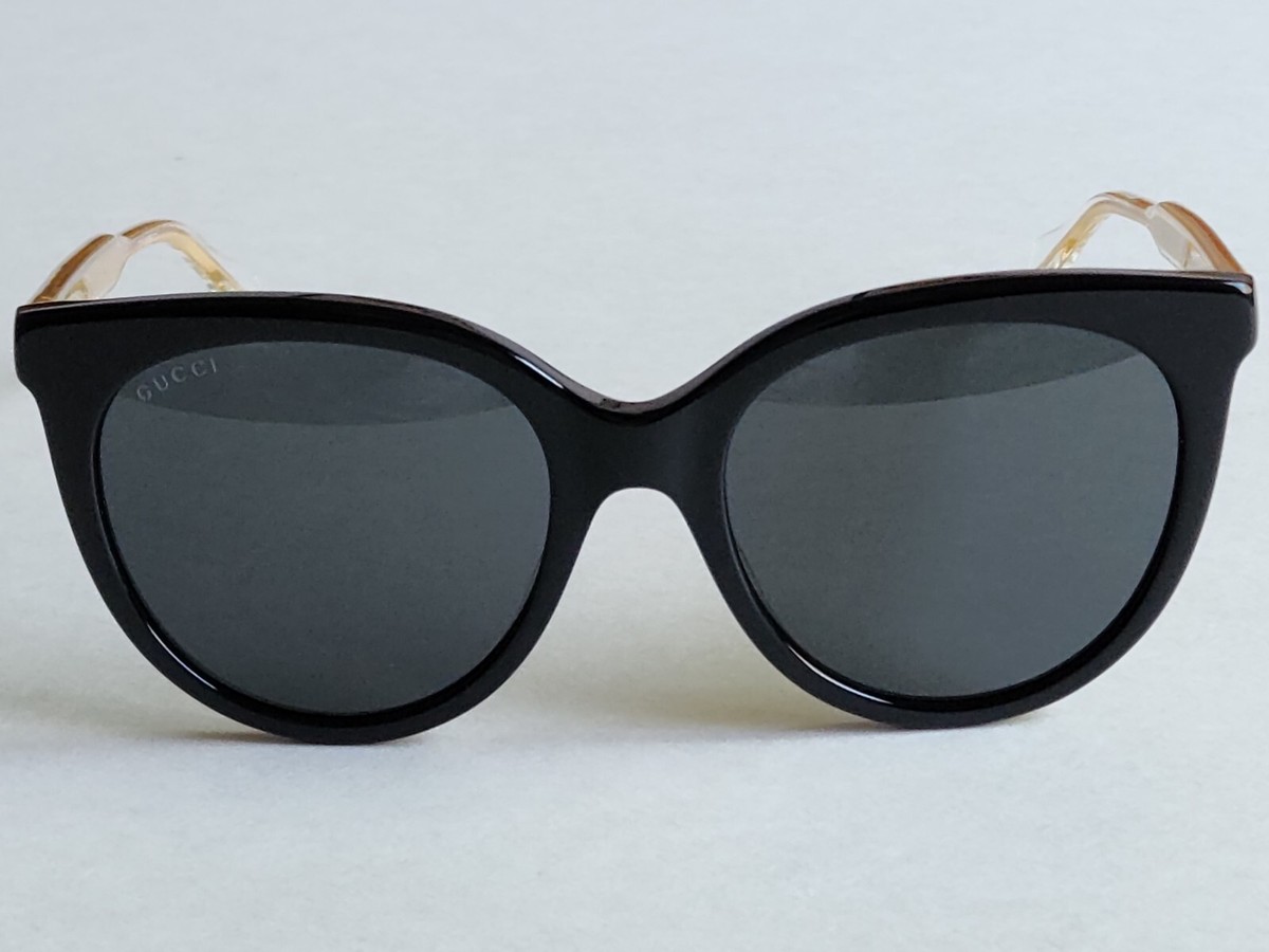 Authentic Gucci Elegant Black Sunglasses with Gold plated temples. Brand New GUCCI Women main image 2