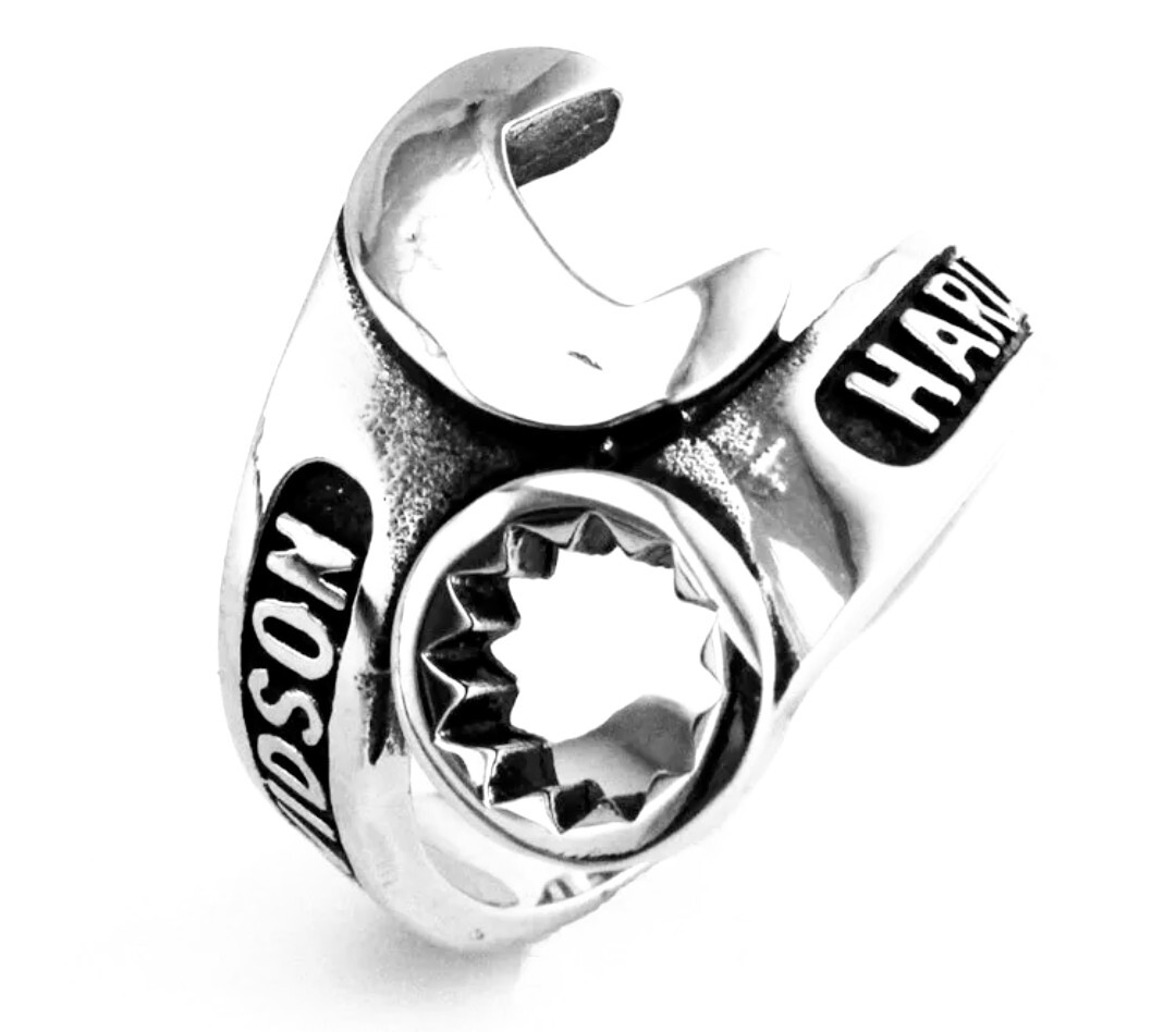 SIZE MEN'S HARLEY DAVIDSON STAINLESS STEEL WRENCH MOTORCYCLE BIKER RING