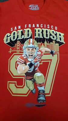 SAN FRANCISCO 49ERS NICK BOSA #97 GOLD RUSH MENS RED DPOY NINERS