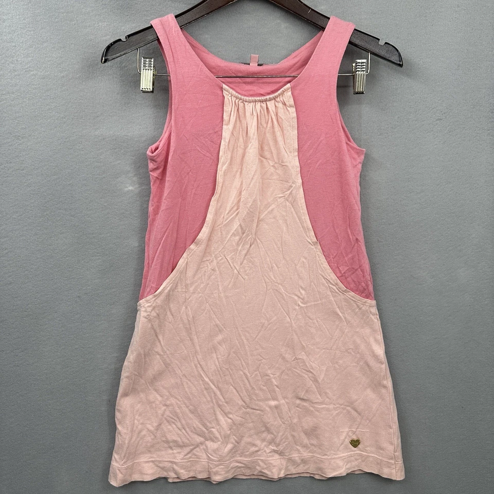 Mini Vestido Vintage Y2k Juicy Couture Niñas 12 Rosa Capas Jersey Vestido HOCO Foto 2 de 4