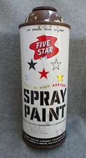 VINTAGE 1960s FIVE STAR EMPTY SPRAY PAINT CAN LOS ANGELES, CALIFORNIA GRAFFITTI