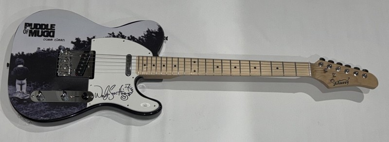 WES SCANTLIN SIGNED CUSTOM PUDDLE OF MUD COME CLEAN ELECTRIC GUITAR JSA COA