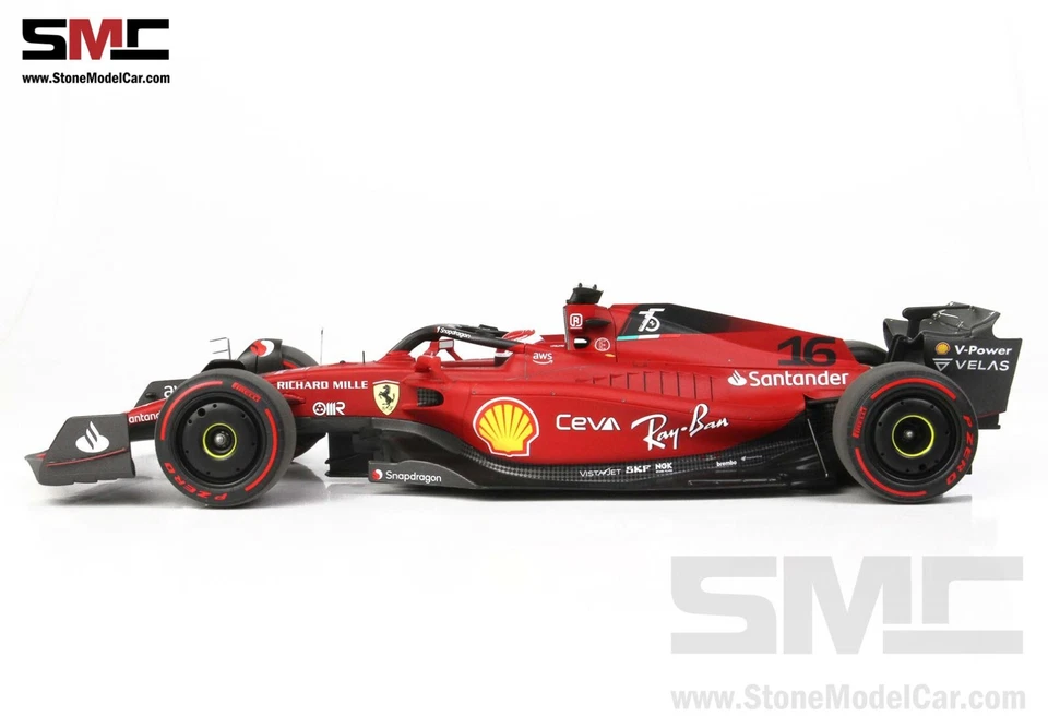 BBR 1:18 Ferrari F1-75 No16 Шарль Леклерк победитель Гран-при Бахрейна 1-я победа F1 2022 - Изображение 3 из 4