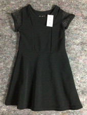 Children's Place Girls Size 4 Black Pullover Cap Sleeve Dress