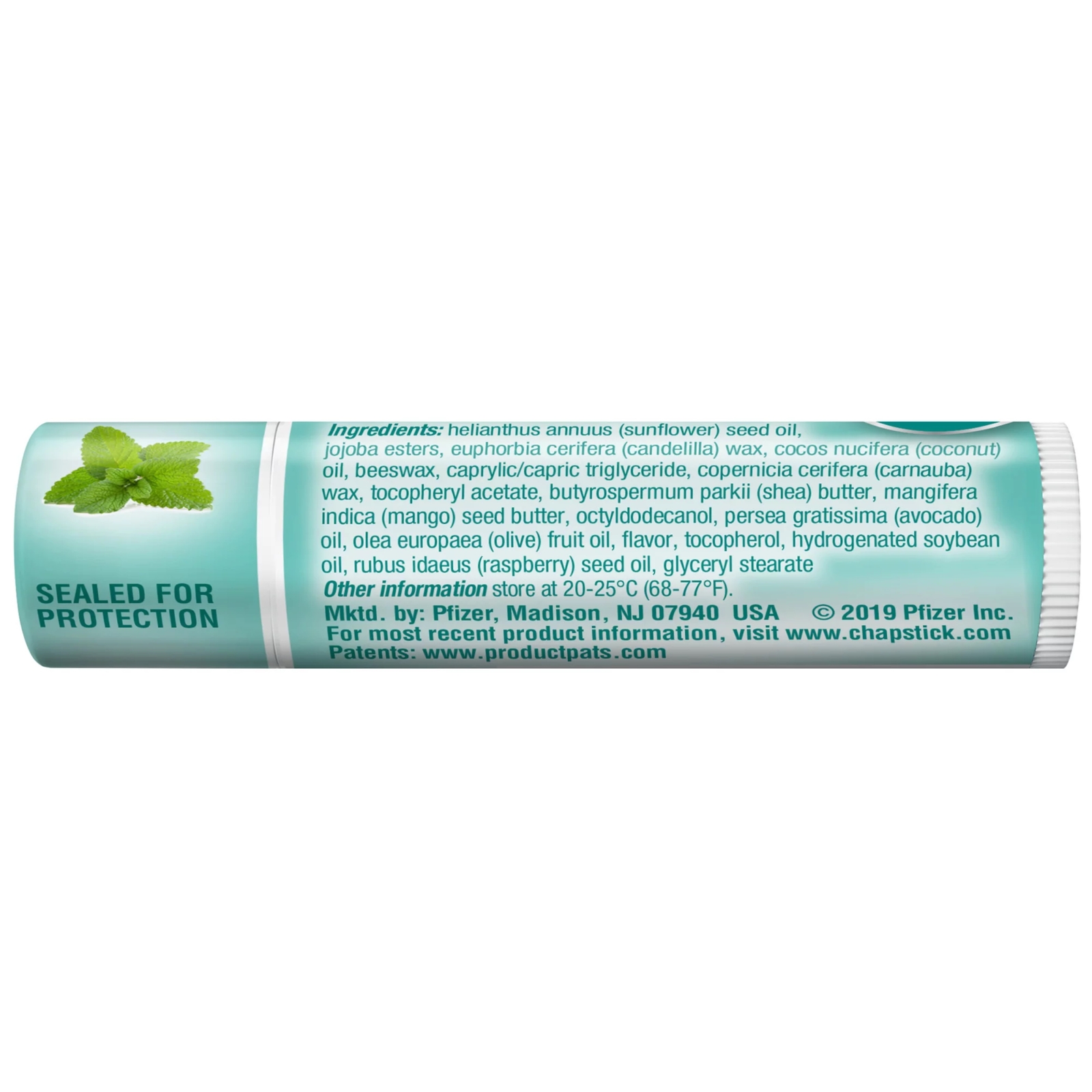 12-New ChapStick Green Tea Mint 100 Percent Natural Ingredients Lip Butter, Mois