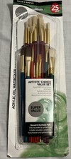 25pcs Artist Paint Brush Full Set Of Brushes for Acrylic,Oil,Watercolor - NEW