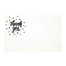 50 Thank You White Paper Cards Cardstock 10x6.5CM Wedding Party Shop Craft Card 