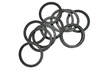 #ad 2quot; ID x 2 1 2quot; OD x 1 8quot; Black Rubber Flat Washers Spacers Various Pack Sizes $13.59