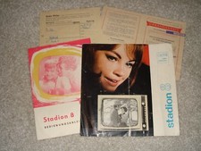 RAFENA RFT  Fernsehempfänger Stadion 8, DDR 1968  Prospekt, Bedienungsanleitung