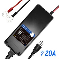 12V 14.6V 20A LiFePO4 Battery Charger Lightweight For Lithium Battery Solar RVs