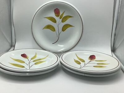Primula Italian Set 5pc Tulips Flower  Design Dinner Plate Made in Italy