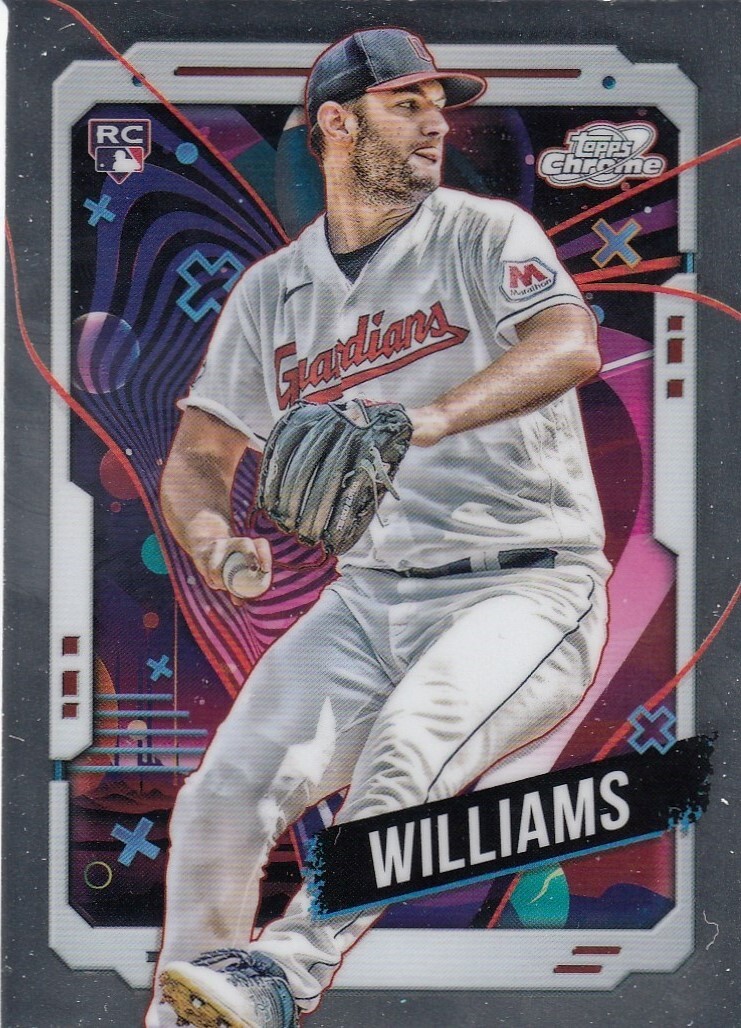 GAVIN WILLIAMS TOPPS COSMIC CHROME ROOKIE CARD RC CLEVELAND GUARDIANS #63 2024