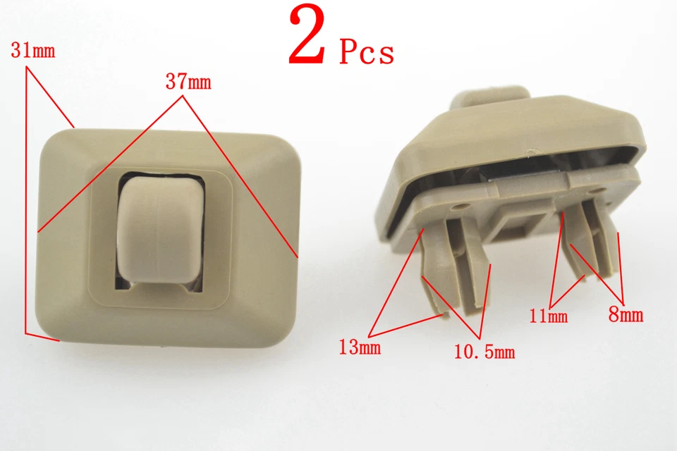Abrazadera de gancho de gancho para visera de sol interior 2 piezas para Audi A1 A3 A4 A5 A6 Foto 4 de 4
