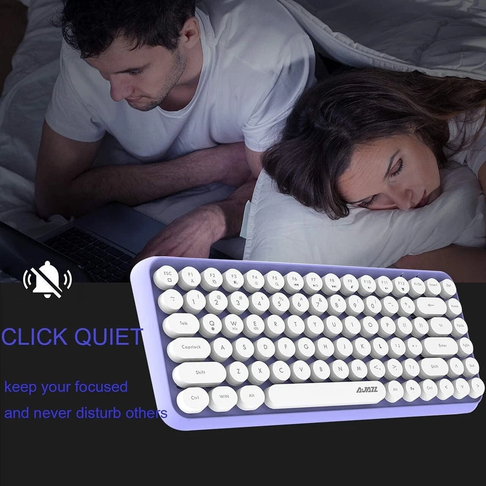 AJAZZ 308i Wireless Keyboard, Bluetooth Silent Computer Keyboard with  84 keys - Image 4 of 4