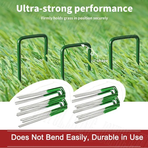 Primeturf Synthetic Artificial Grass Pins Fake Lawn Turf Weed Mat U Pegs Weedmat - Picture 2 of 12