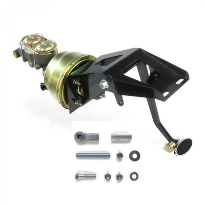 53-56 Ford Truck FW 8 Dual Brake Pedal kit Drum/DrumSm Oval Chr Pad