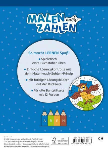 Thumbnail - Ravensburger Buch Kreativität Malen Nach Zahlen Vorschule Erste