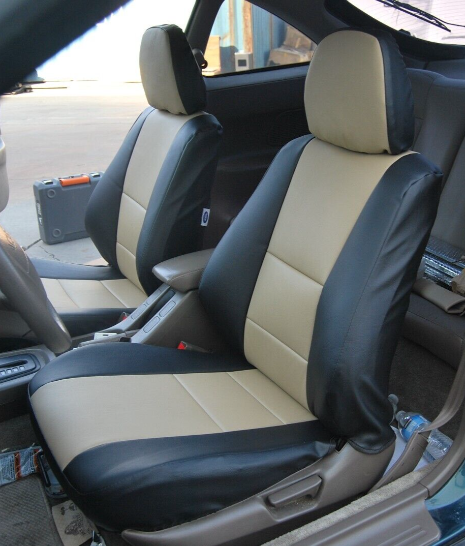 FOR ACURA INTEGRA 19902001 IGGEE S.LEATHER CUSTOM EXACT FIT 2 FRONT